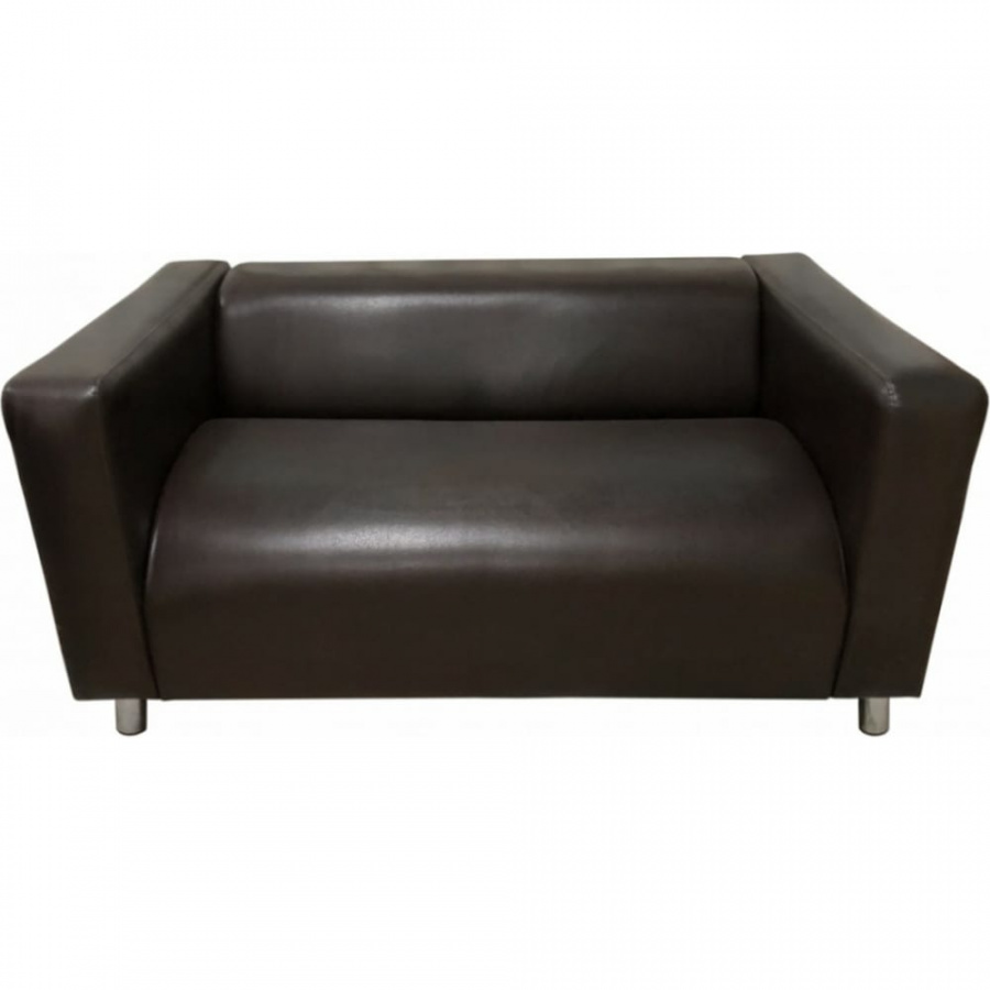 Двухместный диван Мягкий Офис коричневый