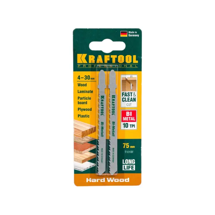 Пилка по твердому дереву для электролобзика KRAFTOOL Bi-Metall 159507-2.5