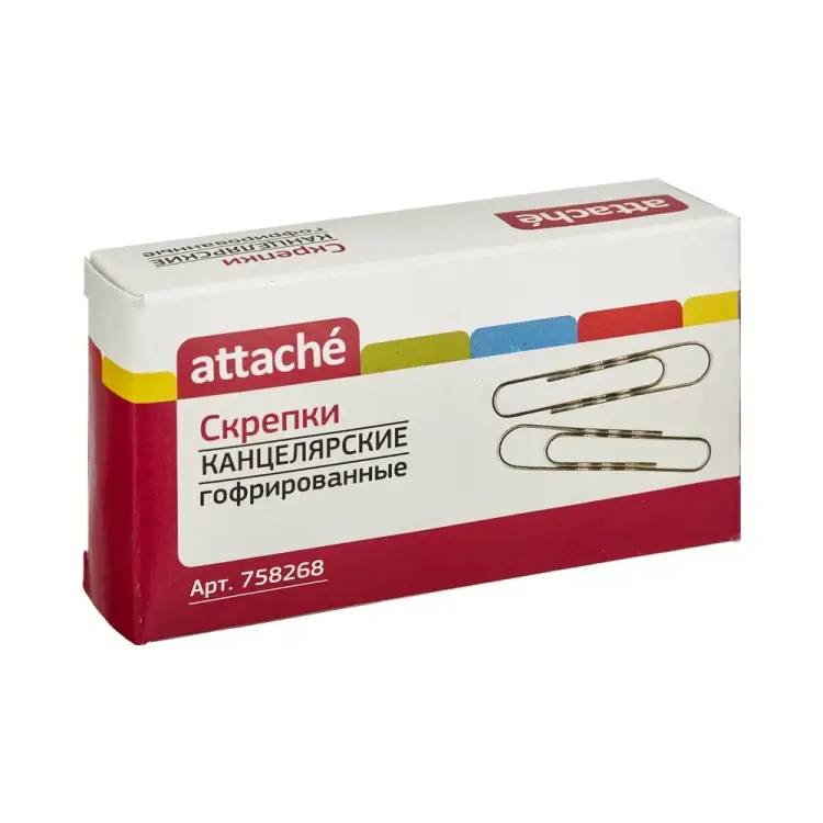 Овальные гофрированные скрепки Attache 758268