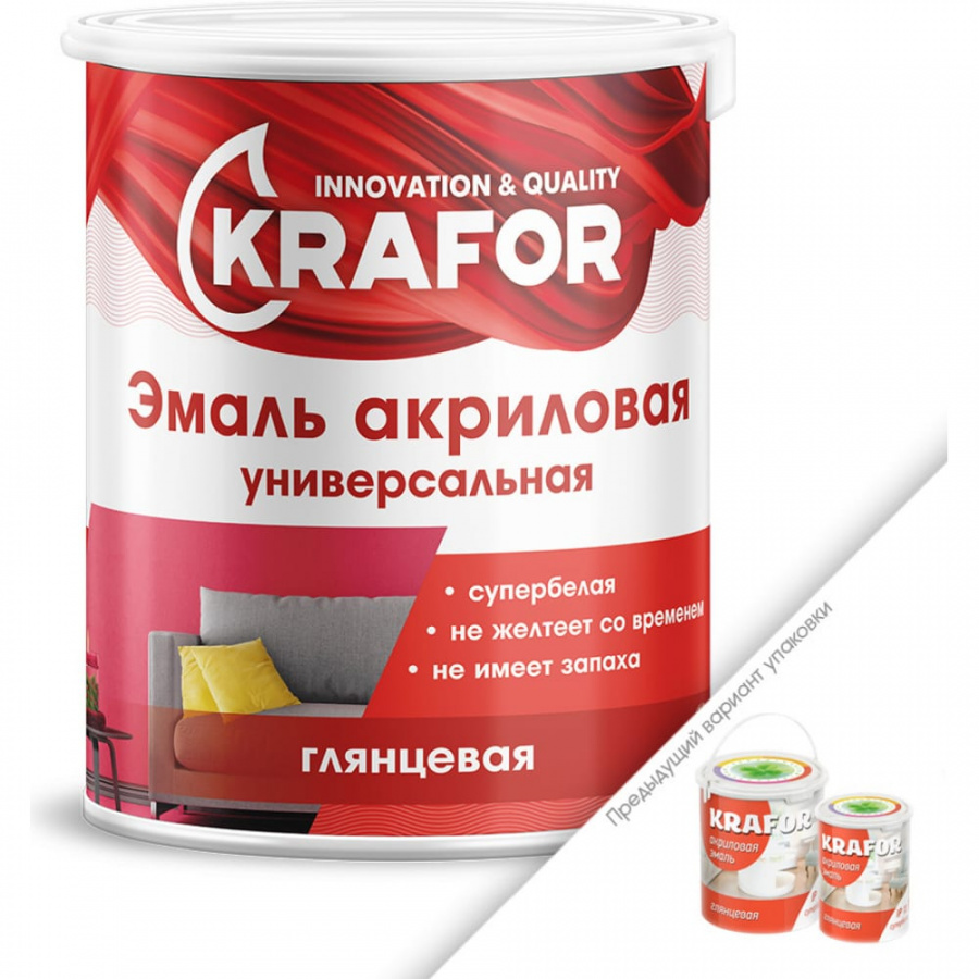 Акриловая эмаль KRAFOR 44982