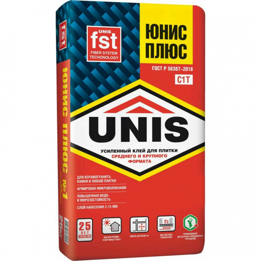 Плиточный клей UNIS Юнис-Плюс