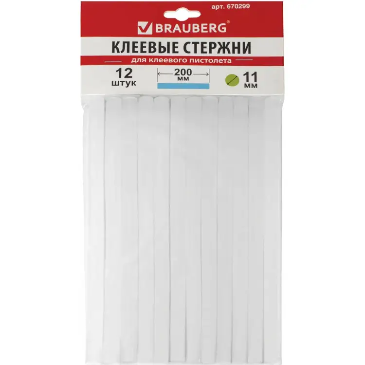 Клеевые стержни BRAUBERG 670299 Клеевые стержни BRAUBERG 670299