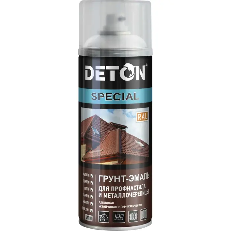Грунт-эмаль для профнастила и металлочерепицы Deton DTN-A07287 Грунт-эмаль для профнастила и металлочерепицы Deton DTN-A07287