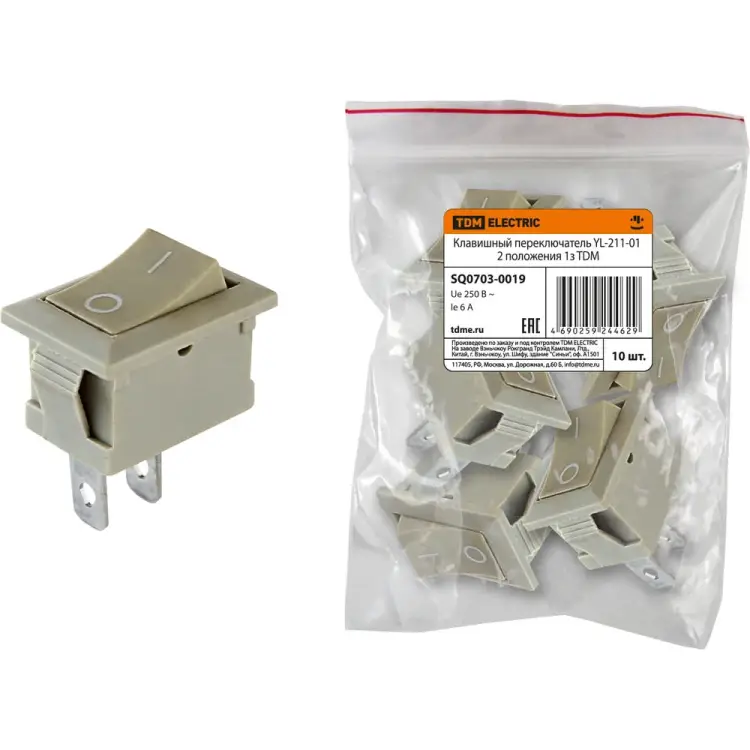 Клавишный переключатель TDM ELECTRIC YL-211-01 SQ0703-0019