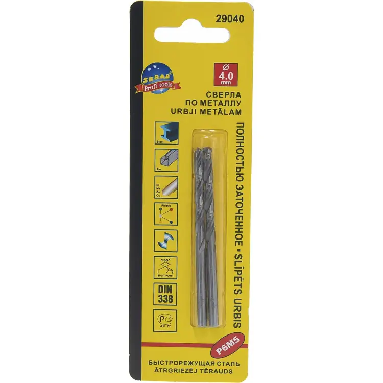 Сверло по металлу SKRAB 29040