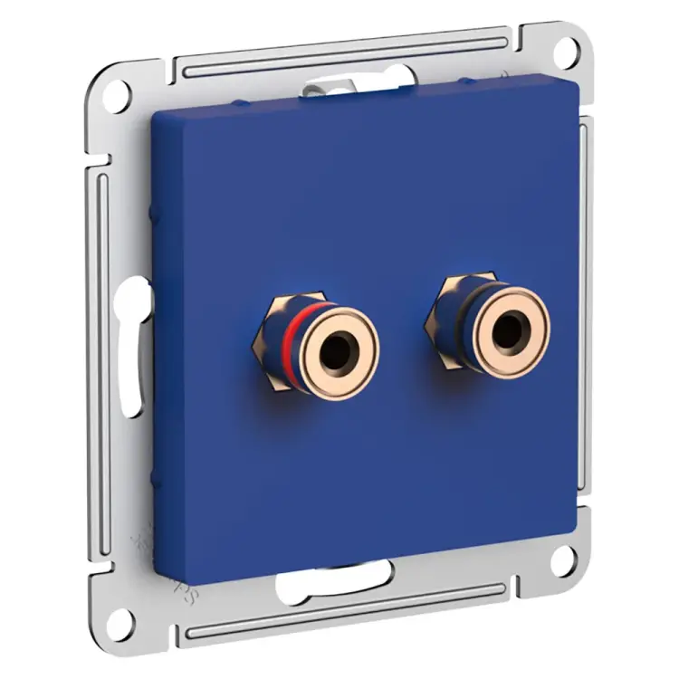 Аудиорозеткая Systeme Electric Atlasdesign аквамарин ATN001187