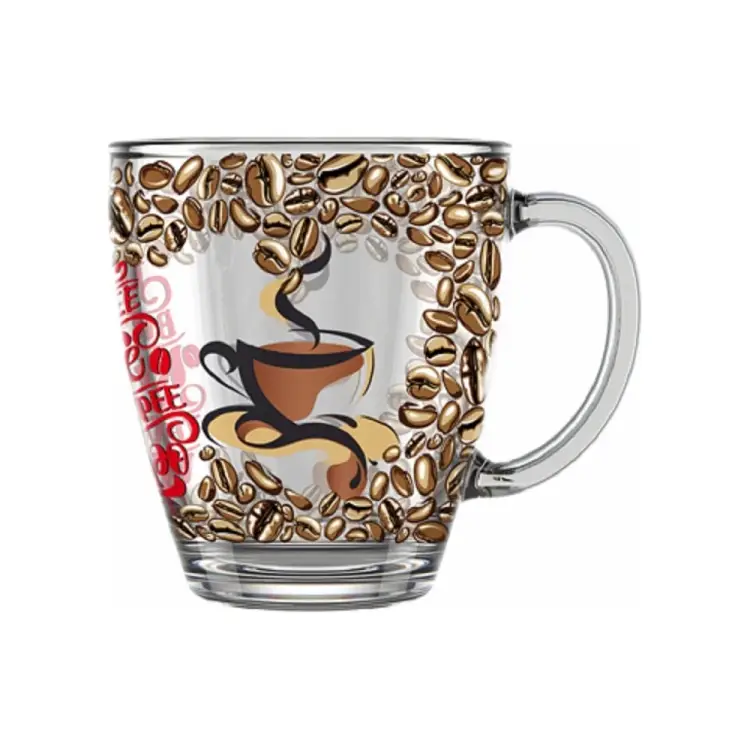 Кружка для чая ДЕКОСТЕК 2025-Д Кофемания круговая СП1529