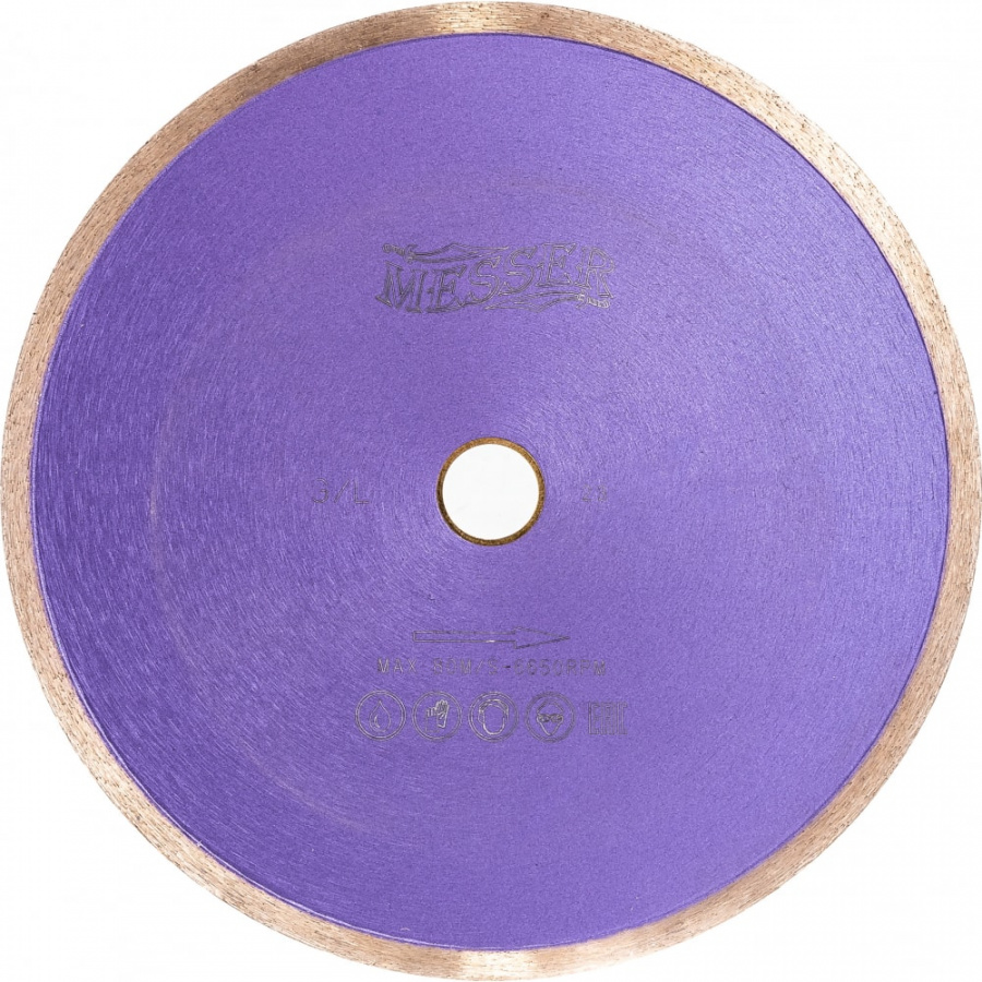 Алмазный диск по граниту MESSER 230D-1.6T-7.5W-22.2/25.4