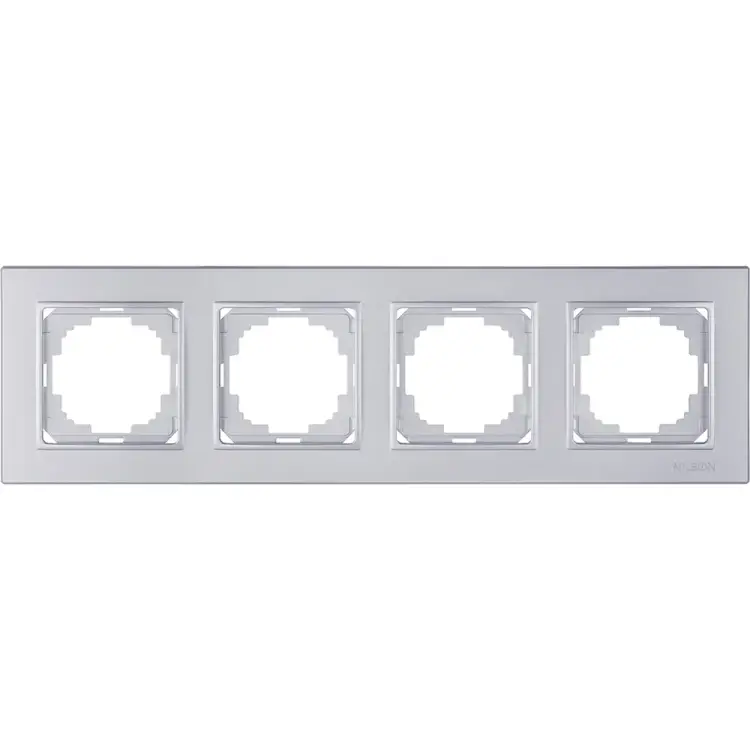 Четырехместная рамка Nilson Alegra metallic 25130094