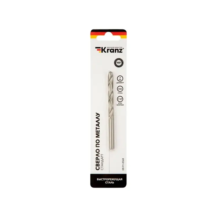 Сверло по металлу KRANZ KR-91-0568