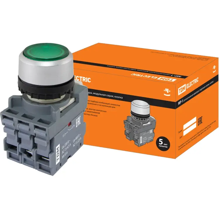 Кнопка TDM ELECTRIC mp1-21gled SQ0747-0014