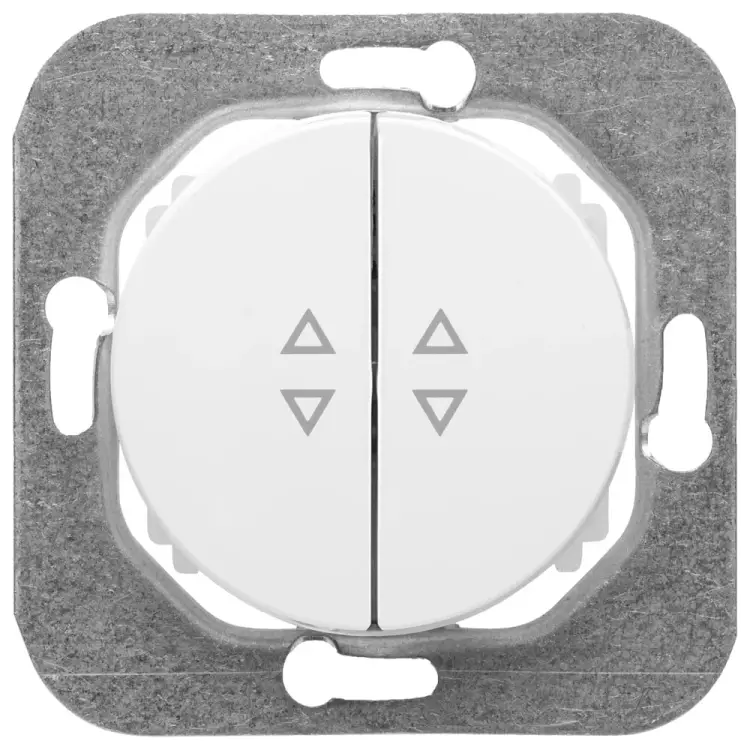 Двухклавишный проходной механизм выключателя BYLECTRICA ПРОВАНС С(6+6) 10-3363 перламутр