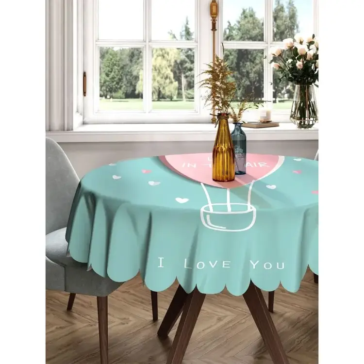 Круглая тканевая скатерть на стол JOYARTY Любовь в воздухе rtcf01_422706_150x150