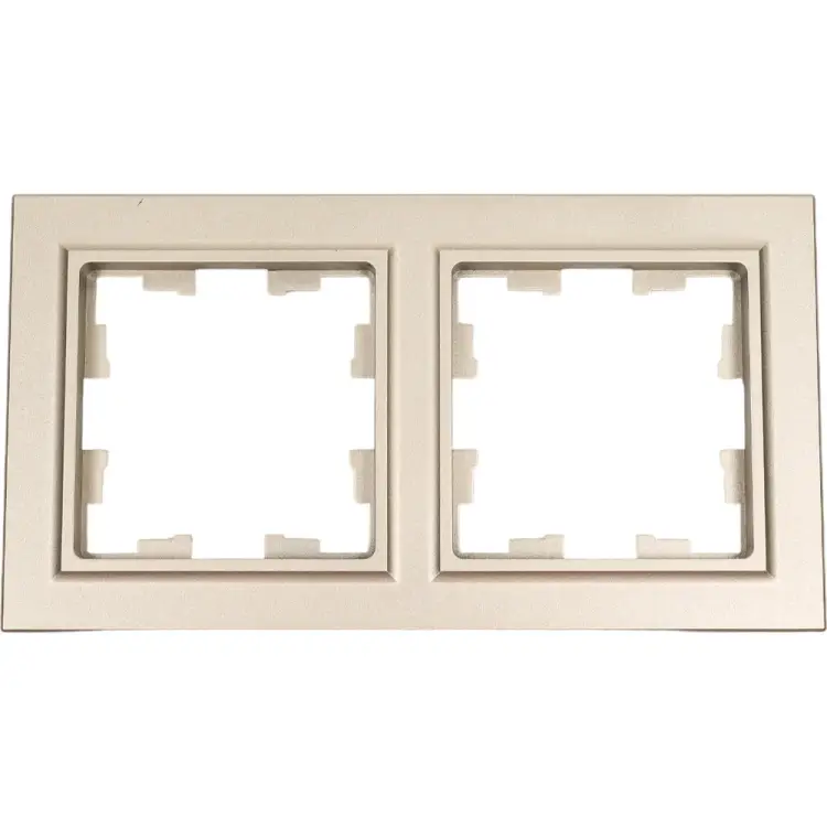 Двухместная рамка IEK Brite ру-2-брш BR-M22-K37