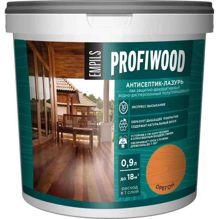 Декоративный атмосферостойкий антисептик-лазурь Profiwood 4013