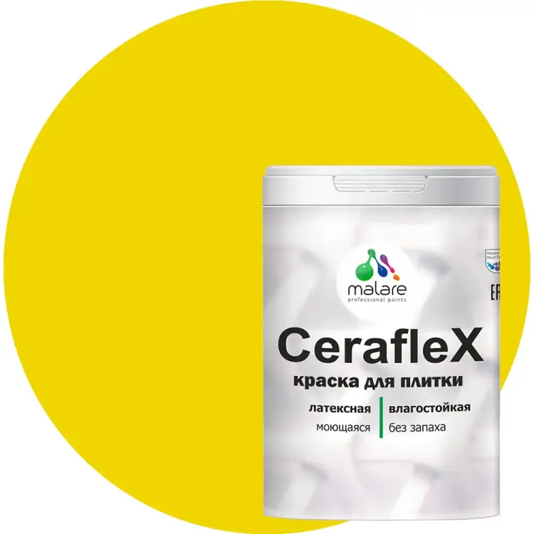 Латексная краска для кафельной и керамической плитки MALARE Ceraflex 2036755006477