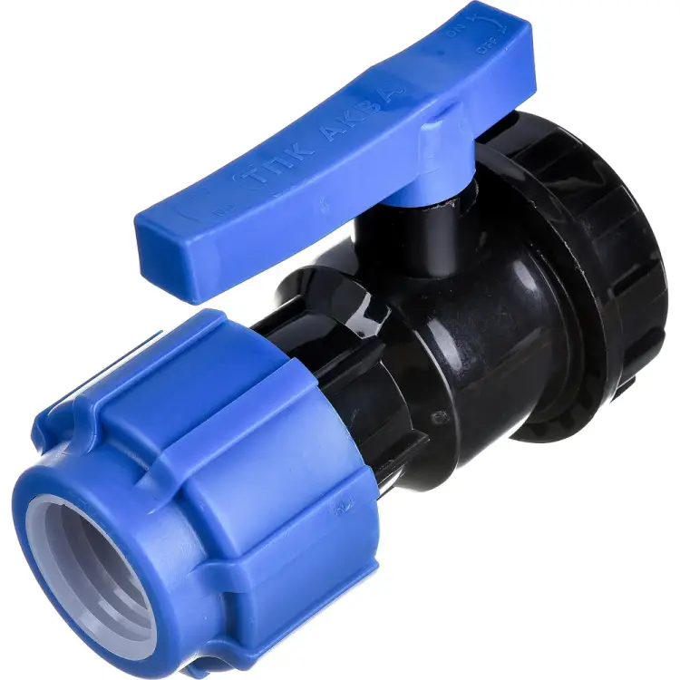 Разъемный компрессионный кран Политэк ТПК-АКВА 554223234