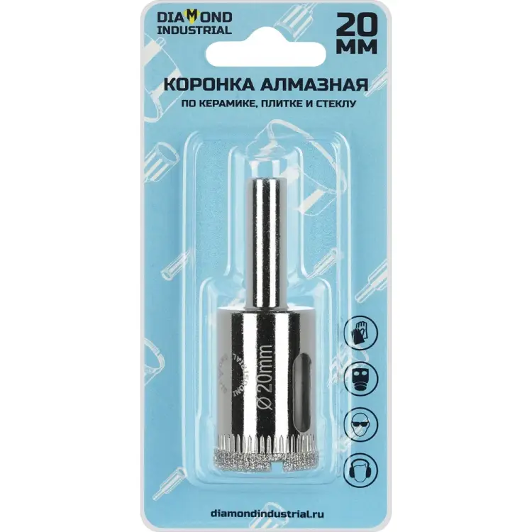 Алмазная коронка по керамике, плитке и стеклу Diamond Industrial DIDCBC020