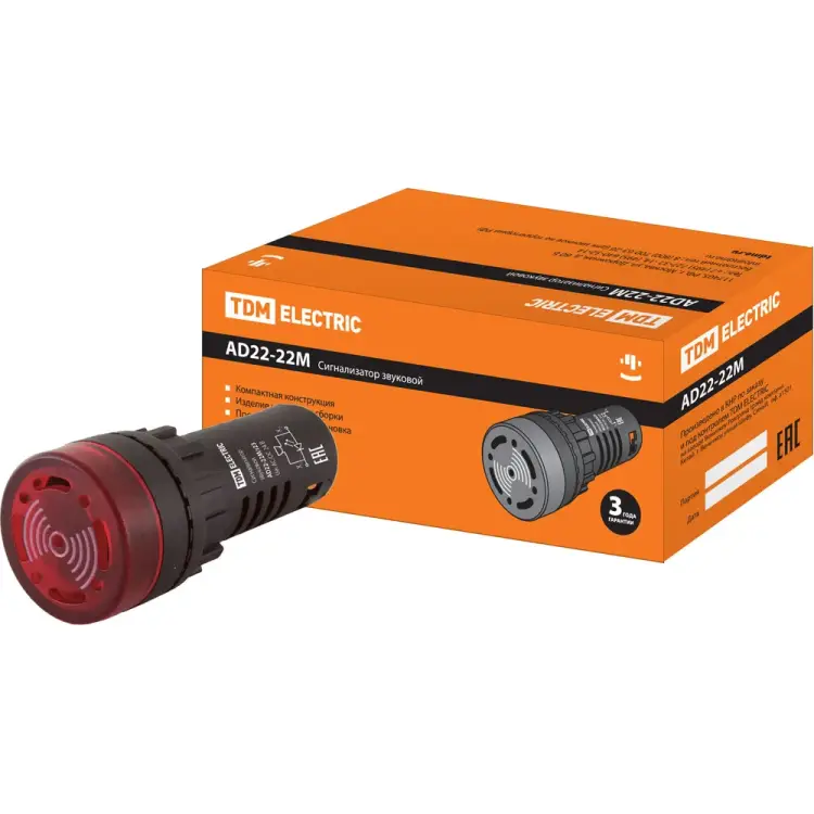 Звуковой сигнализатор TDM ELECTRIC ad22-22m/r23 SQ0746-0003