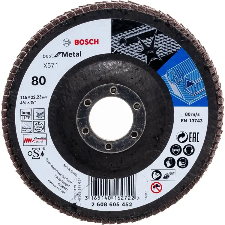 Лепестковый круг для УШМ Bosch Best for Metal 2608605452 Лепестковый круг для УШМ Bosch Best for Metal 2608605452