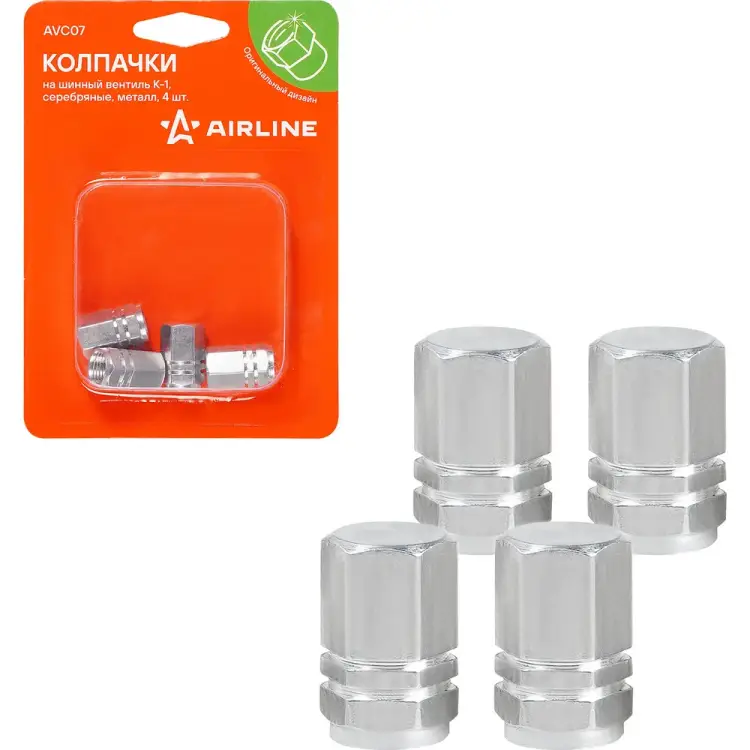 Колпачки на шинный вентиль Airline K-1 AVC07 Колпачки на шинный вентиль Airline K-1 AVC07