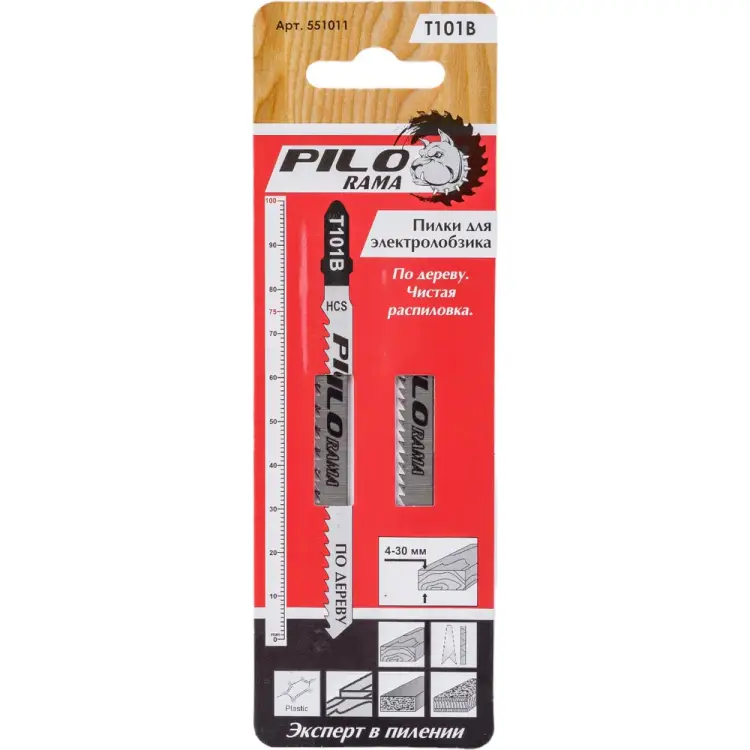 Пилки для лобзика Pilorama Т101B 551011
