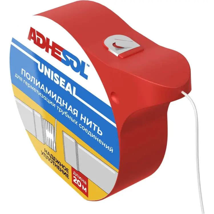 Уплотнительная сантехническая нить для герметизации резьбовых соединений ADHESOL uniseal НП1000