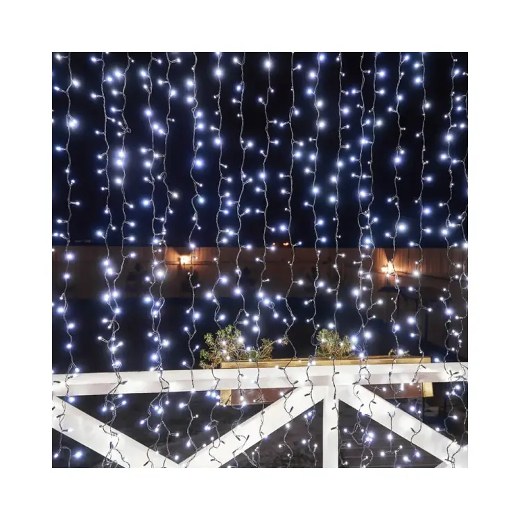 Гирлянда Neon-Night ДОЖДЬ занавес 2х3м, черный ПВХ, 760LED белые 235-145