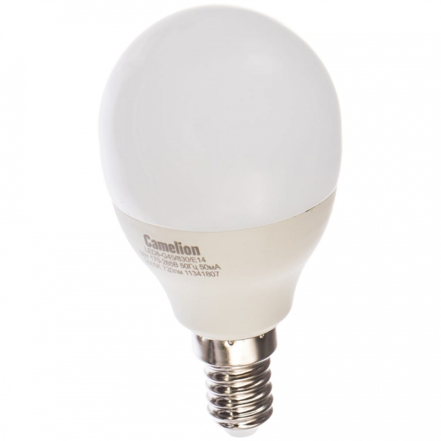 Светодиодная лампа Camelion LED8-G45/830/E14