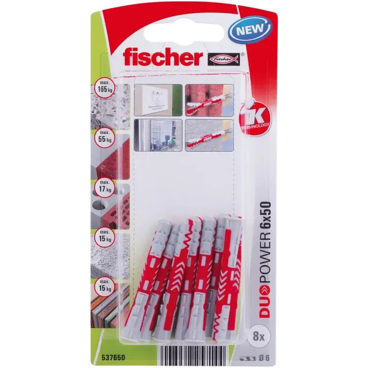 Дюбель Fischer DUOPOWER_8ШТ 537650
