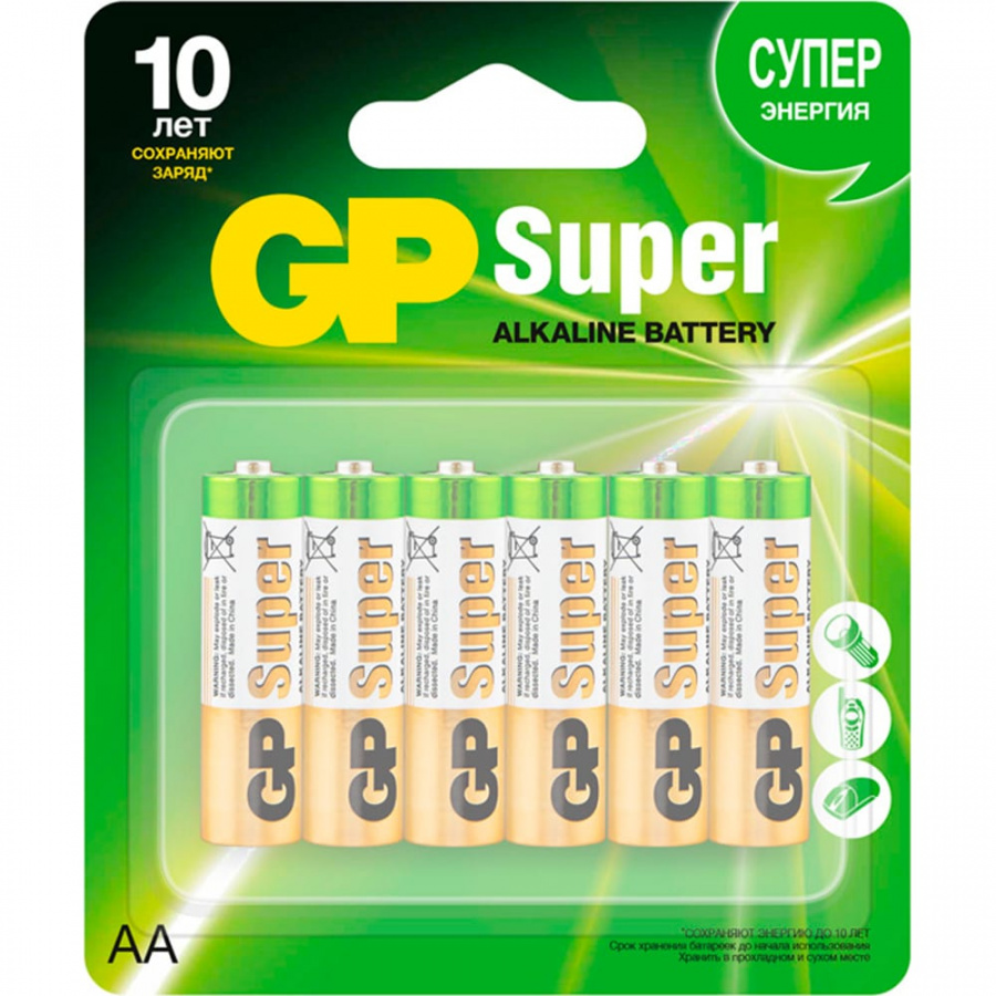 Алкалиновые батарейки GP Super Alkaline