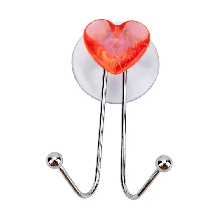 Двойной крючок Рыжий кот W2790-1 Сердце 004720