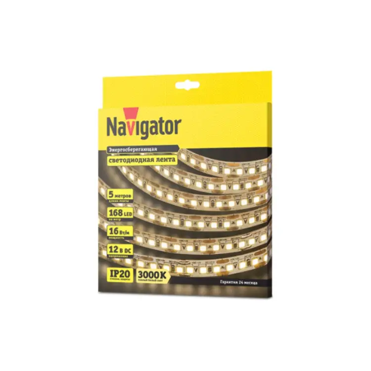 Светодиодная лента Navigator NLS-2835WW168-16-IP20-12V 14457