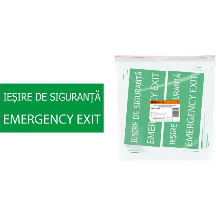 Знак TDM ELECTRIC ЗАПАСНЫЙ ВЫХОД, SQ0817-0076