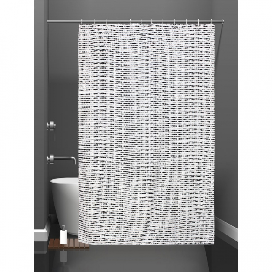 Штора для ванной Bath Plus Dots Rhythm black