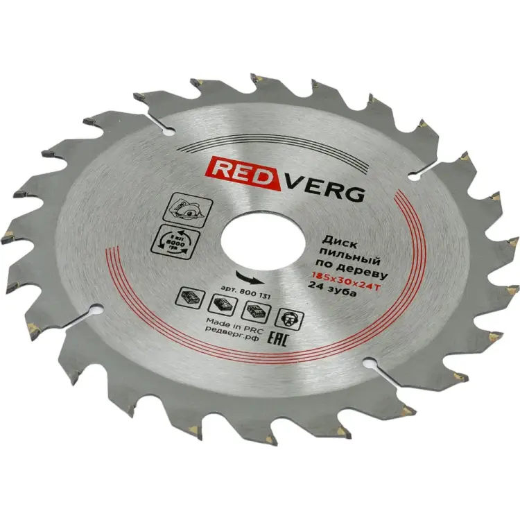 Твердосплавный пильный диск по дереву REDVERG 800131 6621218