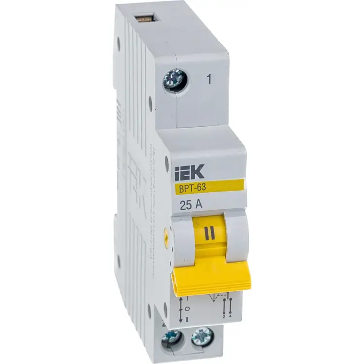 Трехпозиционный выключатель-разъединитель IEK ВРТ-63 MPR10-1-025 Трехпозиционный выключатель-разъединитель IEK ВРТ-63 MPR10-1-025
