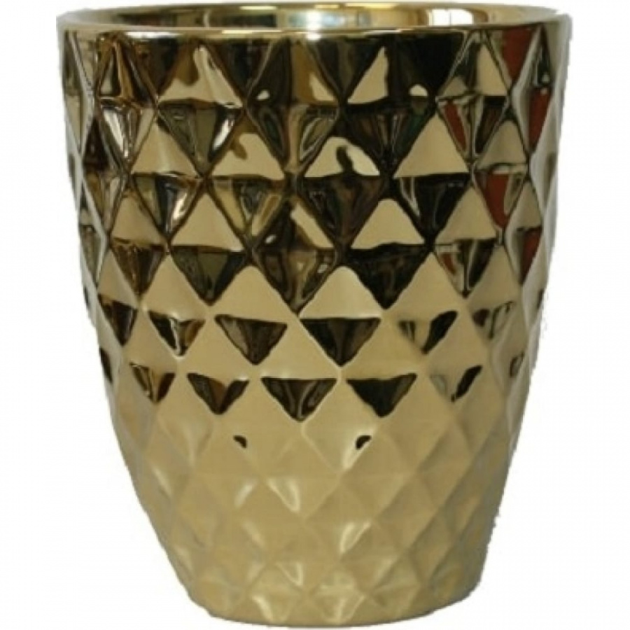 Керамическое кашпо SCHEURICH 629 MIRROR GOLD