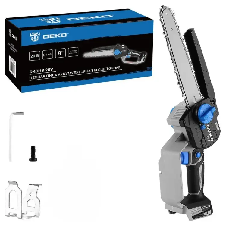 Цепная аккумуляторная бесщеточная пила DEKO DKCHS 20V 085-2015 Цепная аккумуляторная бесщеточная пила DEKO DKCHS 20V 085-2015