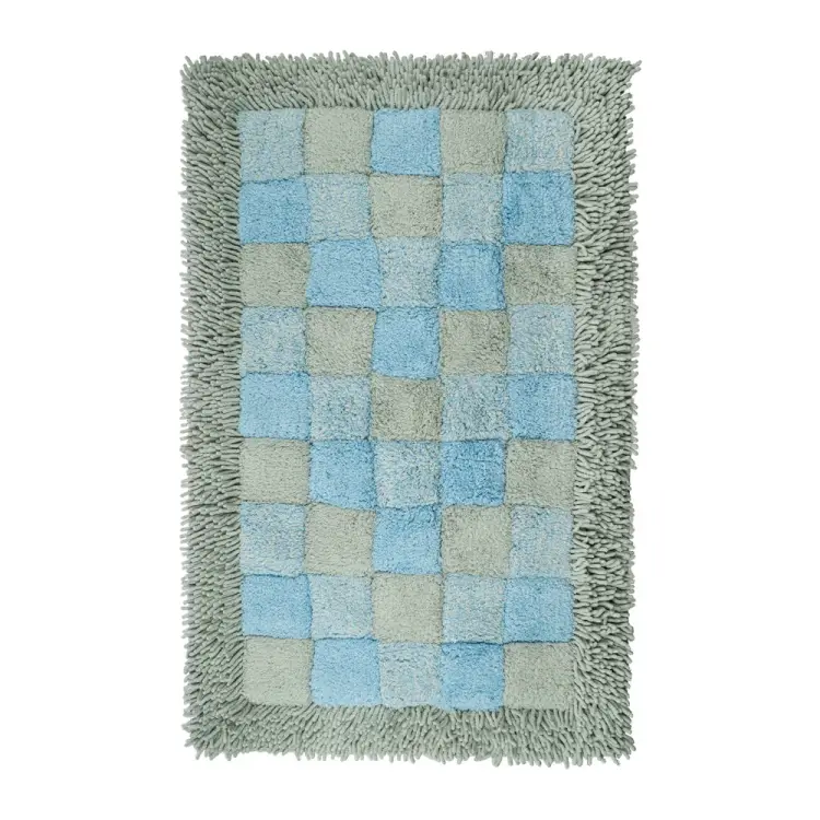 Одинарный коврик для ванной FORA Шахматы 1845-1 100BL