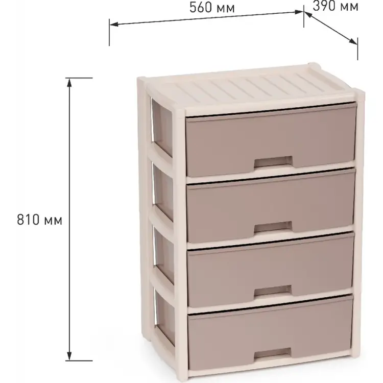 Комод ЗПИ "Альтернатива" Колорит 4-х секцион. широкий бежевый М8759 Комод ЗПИ "Альтернатива" Колорит 4-х секцион. широкий бежевый М8759