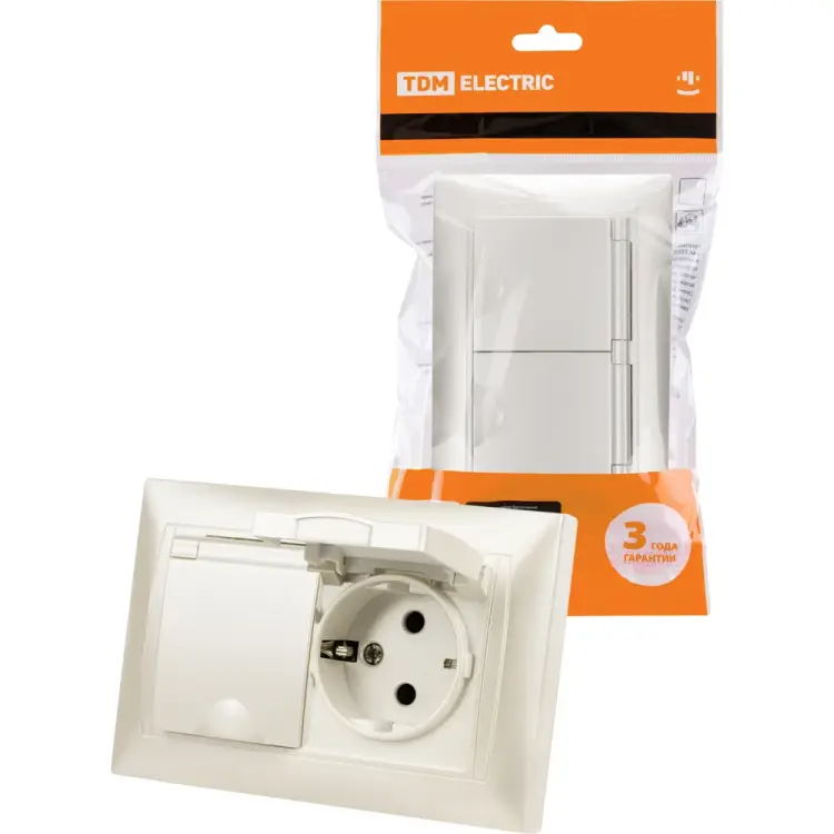 Двойная розетка TDM ELECTRIC Лама SQ1815-0860