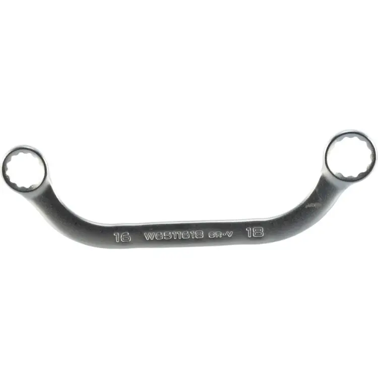 Изогнутый стартерный накидной ключ Jonnesway W6511618 49366