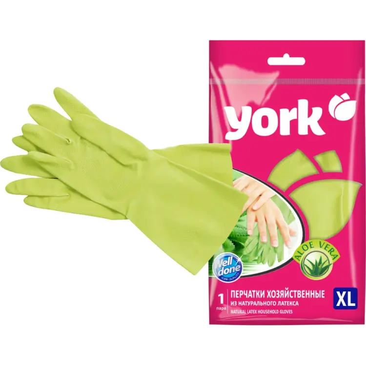 Резиновые перчатки YORK 92290 Резиновые перчатки YORK 92290