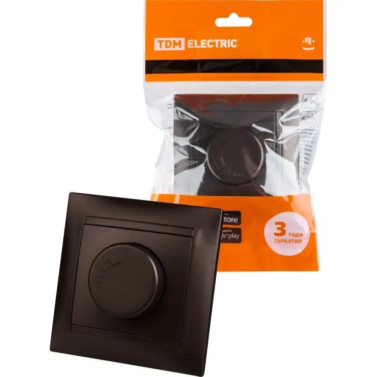 Светорегулятор TDM ELECTRIC RL 300 Вт шоколад Лама SQ1815-0509