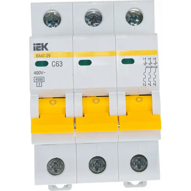 Автомат IEK ВА 47-29 3п C 63А 4.5кА MVA20-3-063-C