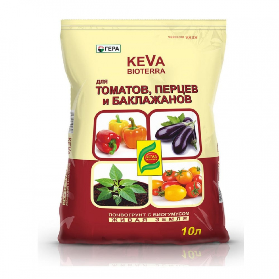 Почвогрунт для томатов и перцев Гера KEVA BIOTERRA