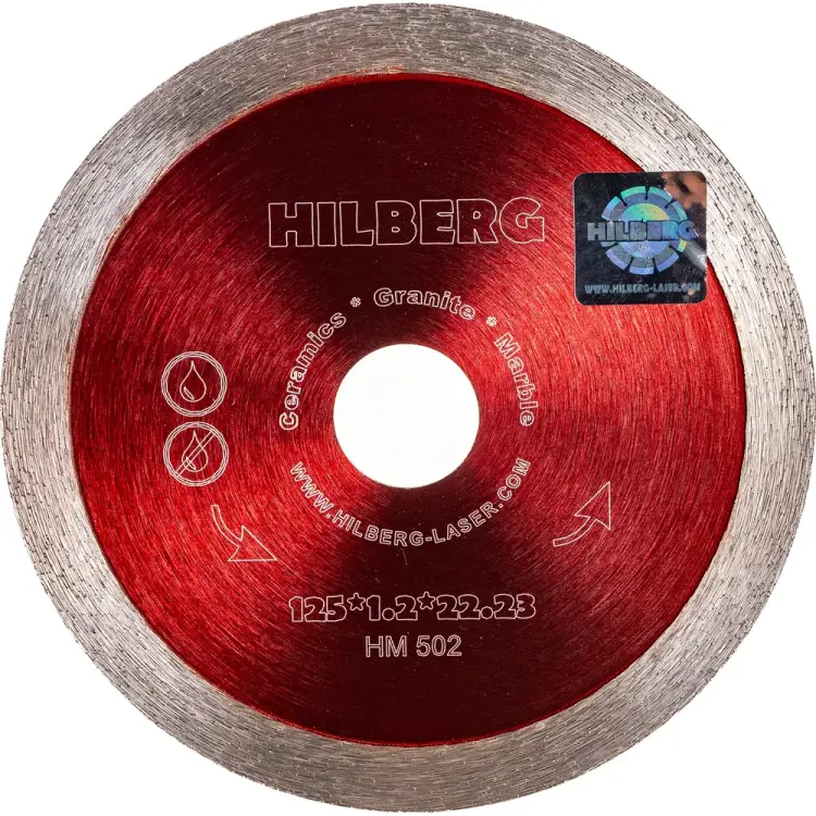 Сплошной ультратонкий отрезной алмазный диск Hilberg Hilberg HM502 Сплошной ультратонкий отрезной алмазный диск Hilberg Hilberg HM502