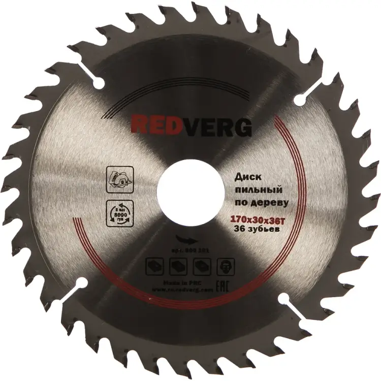 Твердосплавный пильный диск по дереву REDVERG 800101 6621215