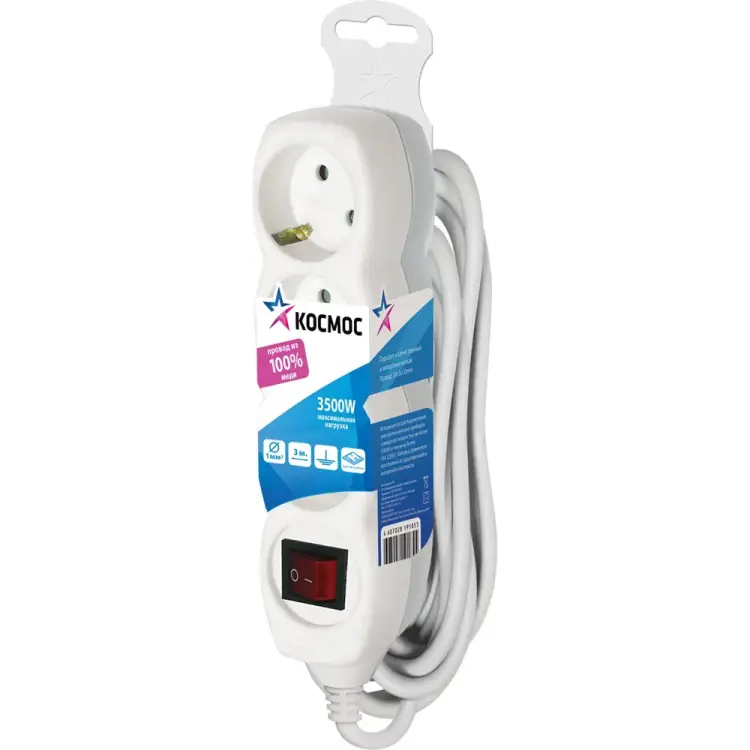 Удлинитель КОСМОС YKsm3m-3g-Z-V/K/